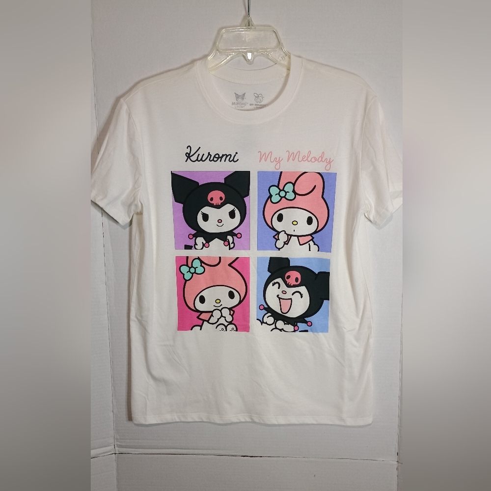 Kuromi My Melody Women's T-Shirt - White Size XS